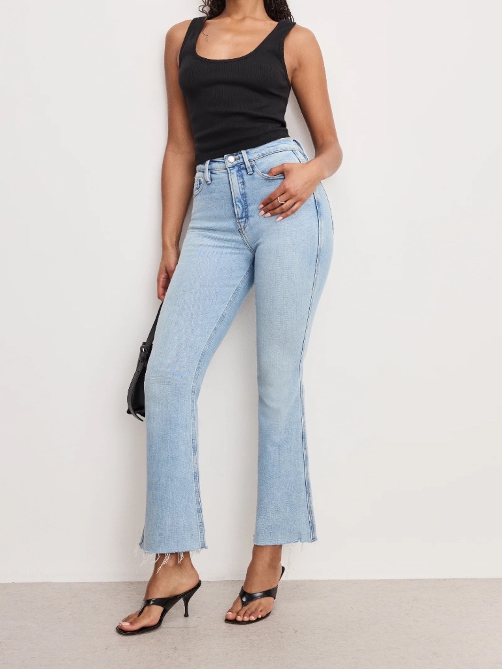 Good American Good Kick Flare Jeans Indigo954